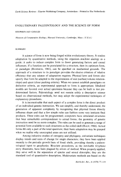 Evolutionary paleontology and the science of form