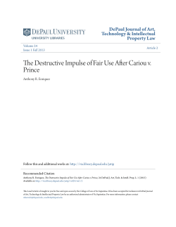 The Destructive Impulse of Fair Use After Cariou v