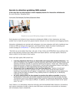 Secrets to attention-grabbing IWB content