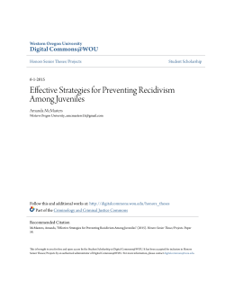 Effective Strategies for Preventing Recidivism Among Juveniles