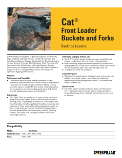 AEHQ5927, Cat Front Loader Buckets and Forks Spec