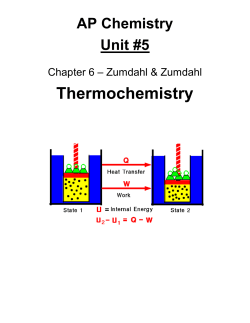Unit 5: Thermochemistry