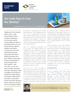 Are Soda Taxes A Cure For Obesity?