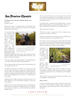 Continuum Estate the latest Mondavi family twist