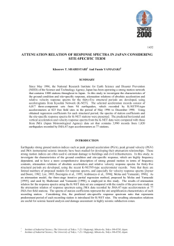 attenuation relation of response spectra in japan considering site