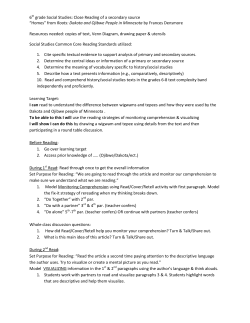 CCSS lesson plan - wigwams tepees