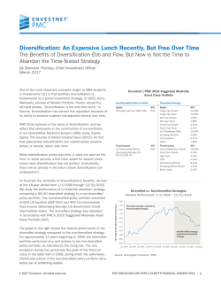 Diversification: An Expensive Lunch Recently, But Free