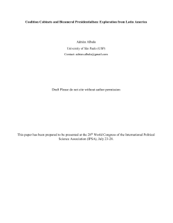 Coalition Cabinets and Bicameral