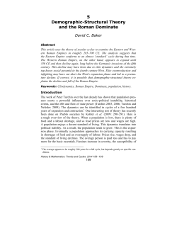5 Demographic-Structural Theory and the Roman