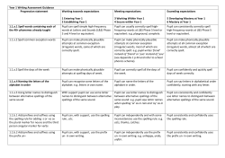 Year 1 Writing Assessment Guidance Progression statement