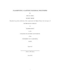 classifying 1-lattice maximal polytopes