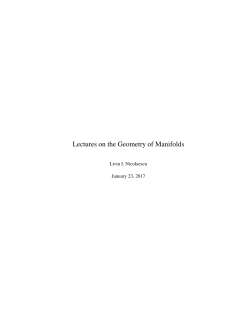 Lectures on the Geometry of Manifolds