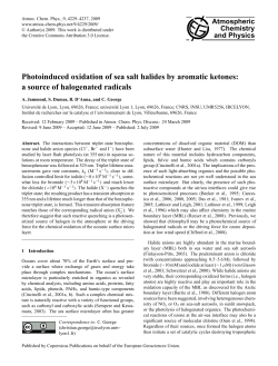 Photoinduced oxidation of sea salt halides by aromatic ketones: a