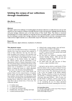 Uniting the corpus of our collections through visualization