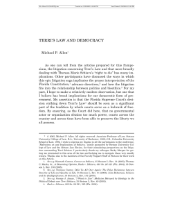 terri`s law and democracy