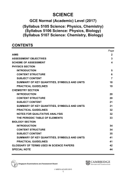 5105 Science N(A) Level 2017