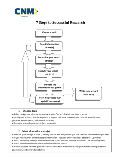 7 Steps to Successful Research - Central New Mexico Community