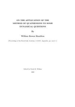 ON THE APPLICATION OF THE METHOD OF