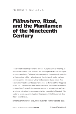 Filibustero, Rizal, and the Manilamen of the