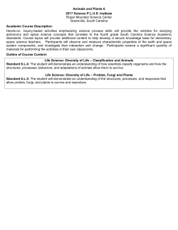 Course Outline - Roper Mountain Science Center!