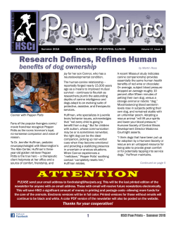 2016 Summer News - Humane Society of Central Illinois
