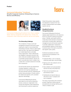 Product Commercial OnBoarding&trade; Enrollment Simplify Corporate