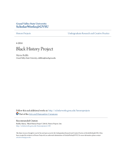 Black History Project - ScholarWorks@GVSU