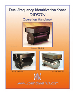 Sound Metrics Didson 300 - Manual