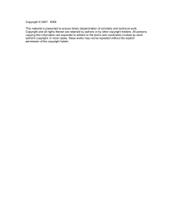 author`s copyright. In most cases, these works may not be reposted