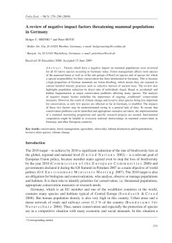 A review of negative impact factors threatening mammal populations