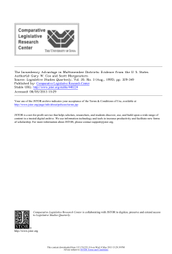 The Incumbency Advantage in Multimember Districts: Evidence from