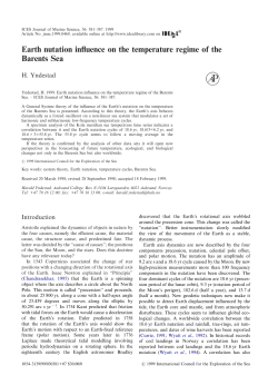 Earth nutation influence on the temperature