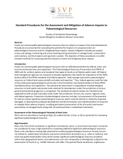 Impact Mitigation Guidelines - Society of Vertebrate Paleontology