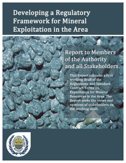 Working Draft Regulations and Standard Contract Terms on