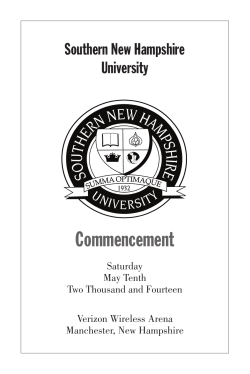 2014 Undergraduate Commencement Program