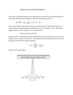 euler and the function sin(x)
