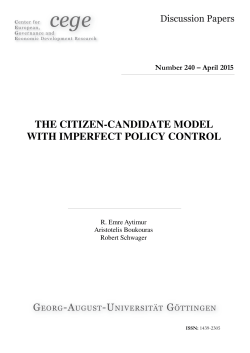 The Citizen-Candidate Model with Imperfect Policy Control