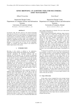 Sonic browsing: an auditory tool for multimedia asset management