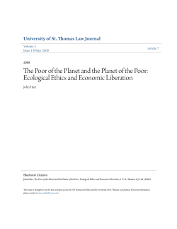 The Poor of the Planet and the Planet of the Poor: Ecological Ethics