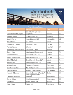 Name Affiliation City State Cynthia Albracht