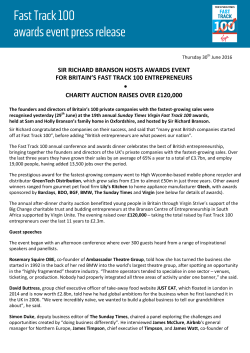 SIR RICHARD BRANSON HOSTS AWARDS EVENT