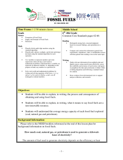 fossil fuels - CAES Energy Efficiency Research Institute