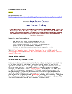 READING 1 = Population Growth over Human History