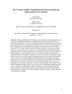 The Treason of Rules: Institutional Entrepreneurship and