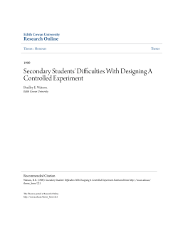 Secondary Students` Difficulties With Designing A Controlled