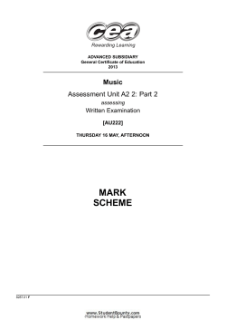 A2 2, Part 2: Written Examination