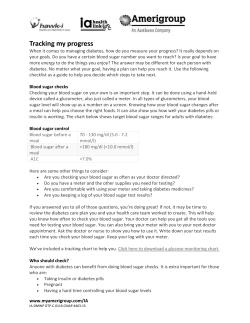 Diabetes: tracking my progress