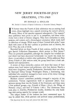 new jersey fourth-of-july orations, 1793-1969
