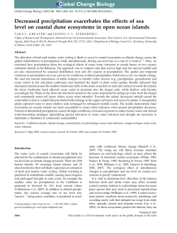 Decreased precipitation exacerbates the effects of sea level on