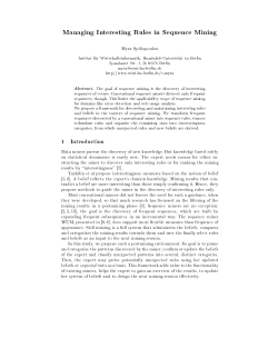 Managing Interesting Rules in Sequence Mining